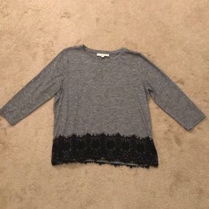 Ann Taylor Lace Bottom Shirt